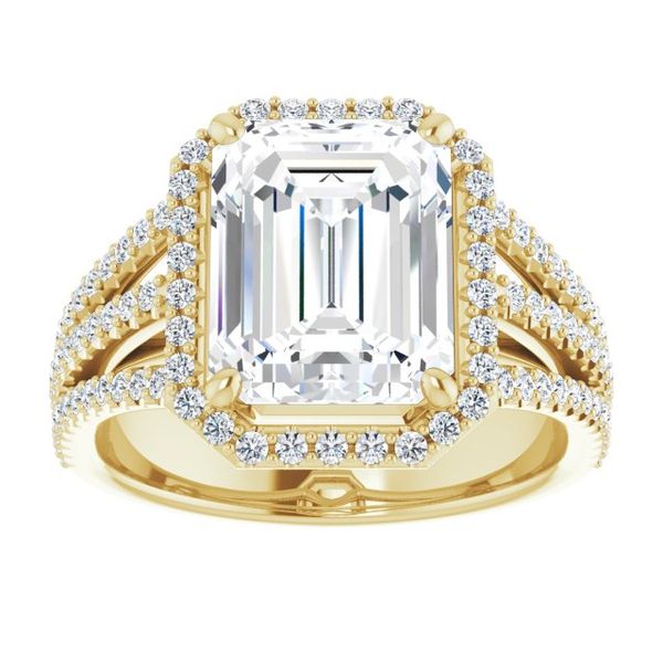 Halo-Style Engagement Ring Image 3 Peran & Scannell Jewelers Houston, TX