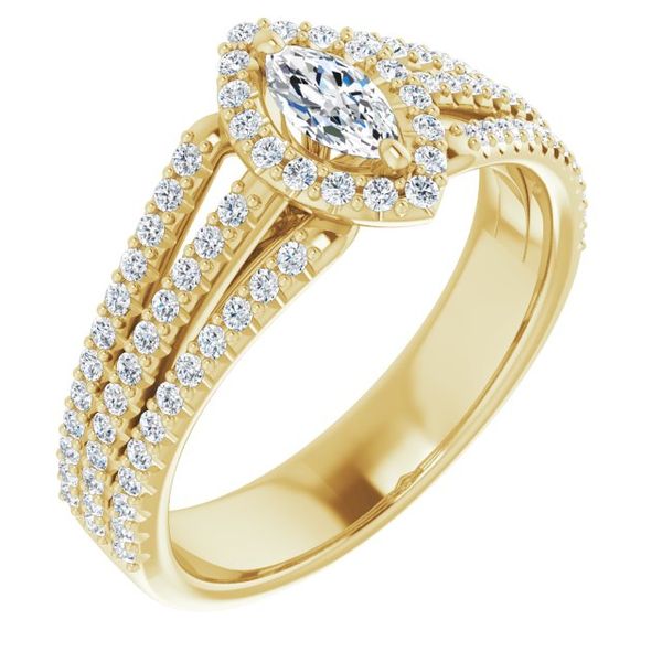 Halo-Style Engagement Ring Peran & Scannell Jewelers Houston, TX