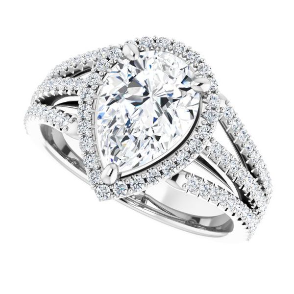 Halo-Style Engagement Ring Image 5 Peran & Scannell Jewelers Houston, TX