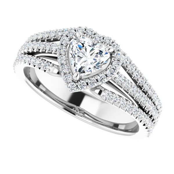 Halo-Style Engagement Ring Image 5 Peran & Scannell Jewelers Houston, TX