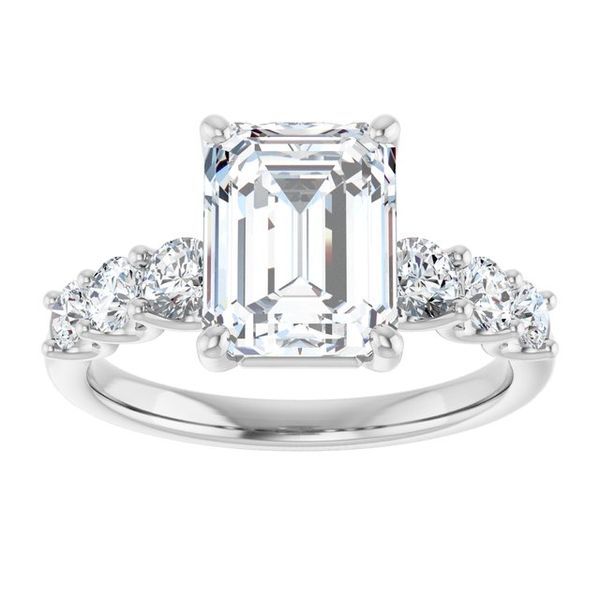 Accented Engagement Ring Image 3 Robison Jewelry Co. Fernandina Beach, FL