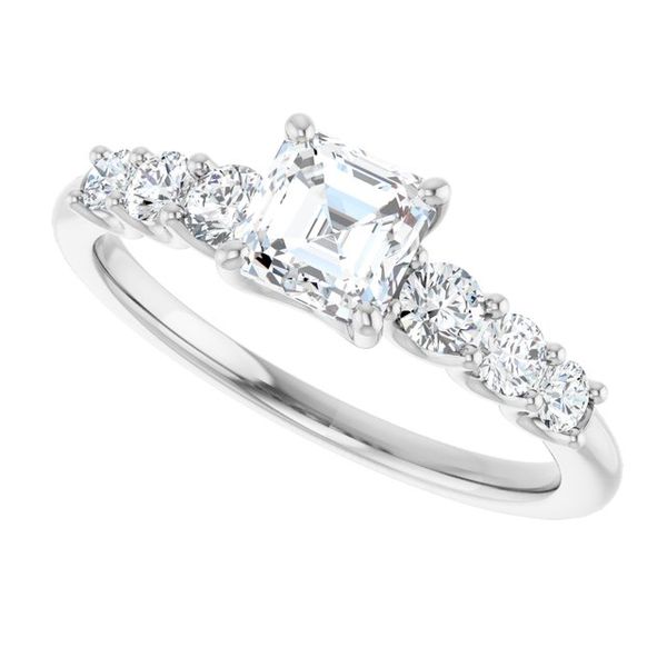 Accented Engagement Ring Image 5 Robison Jewelry Co. Fernandina Beach, FL