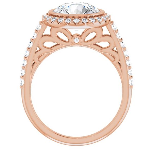 Bezel-Set Halo-Style Engagement Ring Image 2 Mark Jewellers La Crosse, WI