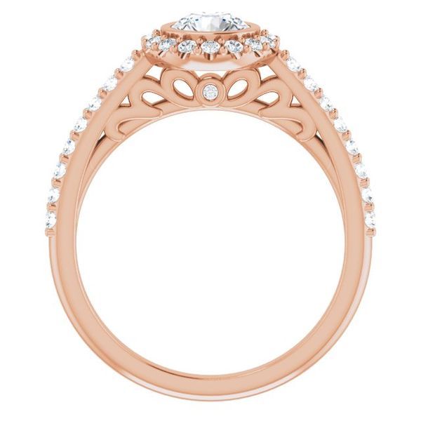 Bezel-Set Halo-Style Engagement Ring Image 2 Mark Jewellers La Crosse, WI