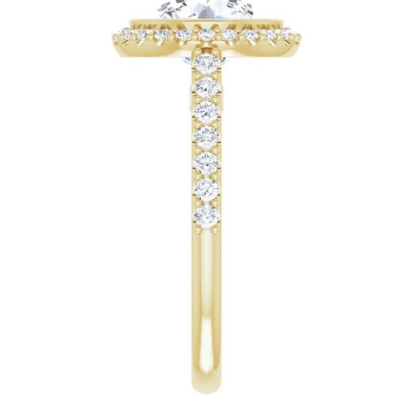 Bezel-Set Halo-Style Engagement Ring Image 4 Robison Jewelry Co. Fernandina Beach, FL