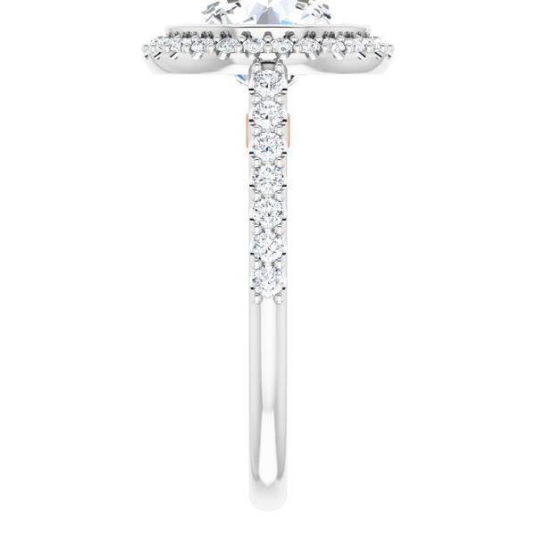 Bezel-Set Halo-Style Engagement Ring Image 4 Stuart Benjamin & Co. Jewelry Designs San Diego, CA