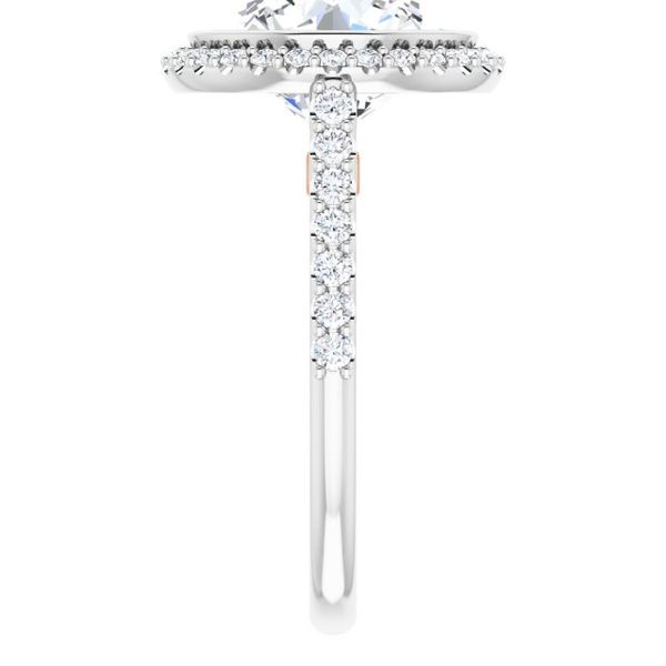 Bezel-Set Halo-Style Engagement Ring Image 4 Robison Jewelry Co. Fernandina Beach, FL
