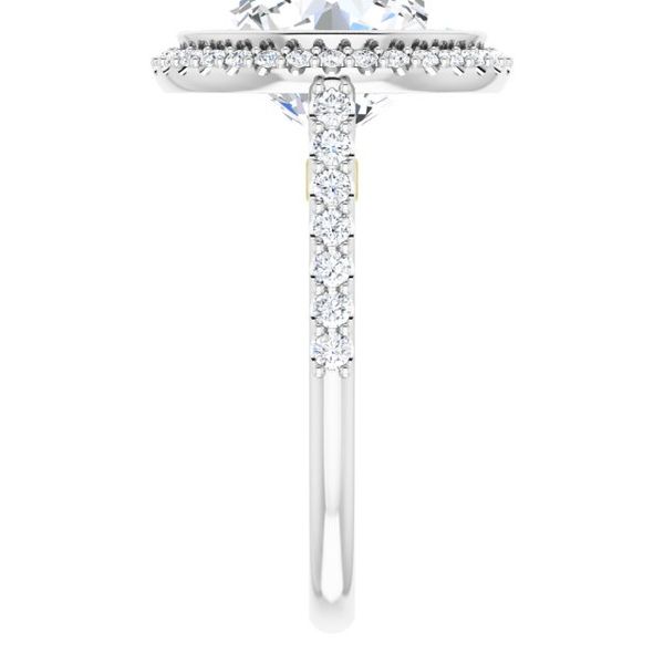 Bezel-Set Halo-Style Engagement Ring Image 4 Reiniger Jewelers Swansea, IL
