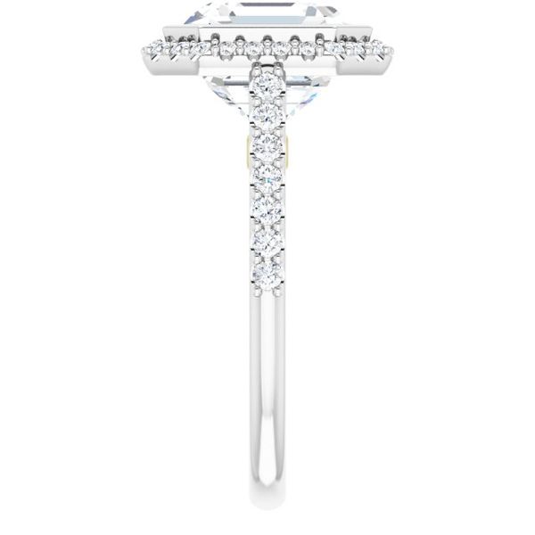 Bezel-Set Halo-Style Engagement Ring Image 4 Mark Jewellers La Crosse, WI