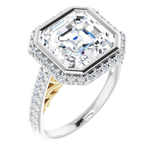 Bezel-Set Halo-Style Engagement Ring J. Thomas Jewelers Rochester Hills, MI