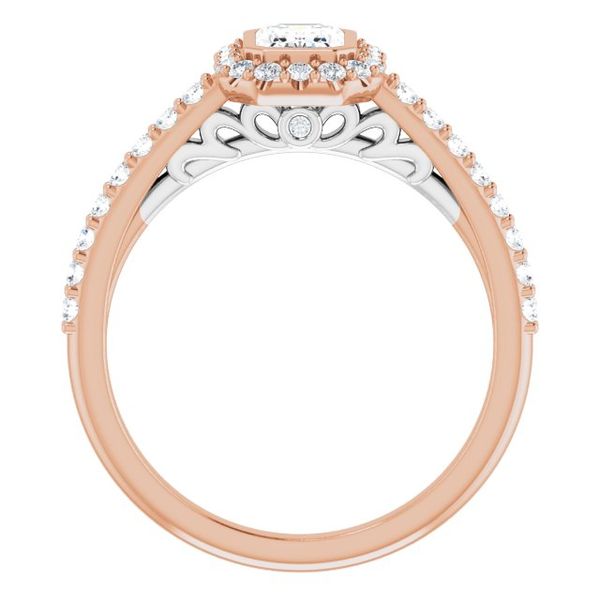 Bezel-Set Halo-Style Engagement Ring Image 2 Swede's Jewelers East Windsor, CT