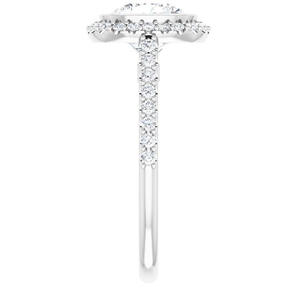 Bezel-Set Halo-Style Engagement Ring Image 4 Leitzel's Jewelry Myerstown, PA