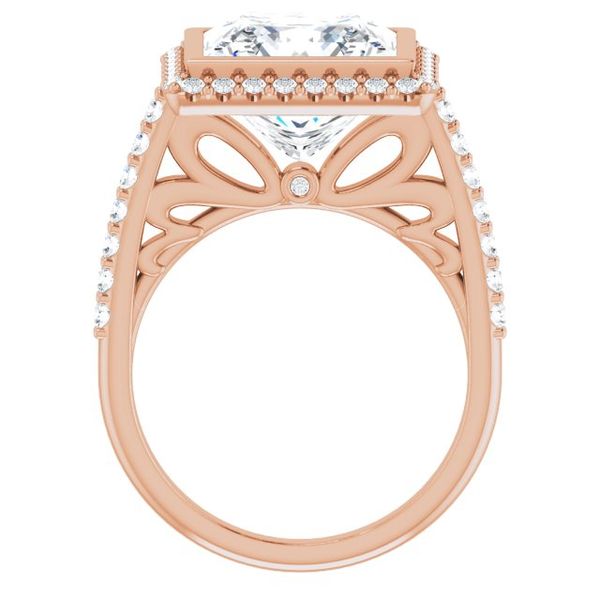 Bezel-Set Halo-Style Engagement Ring Image 2 J. Thomas Jewelers Rochester Hills, MI