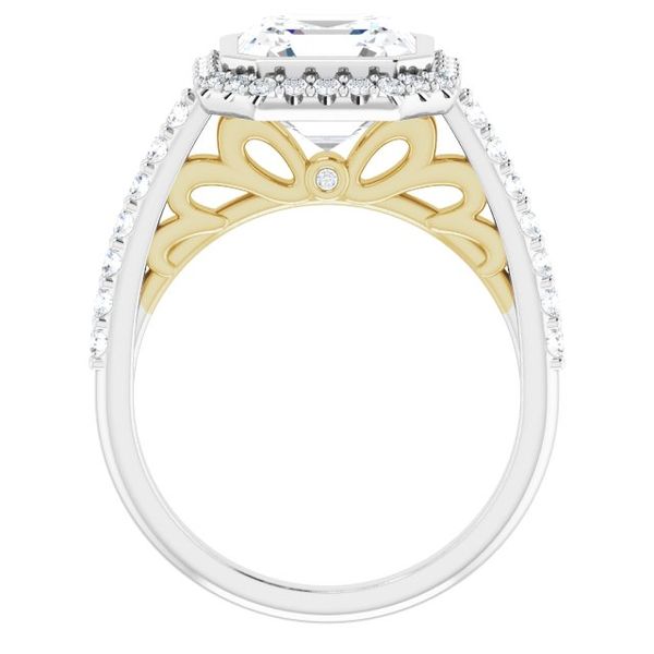 Bezel-Set Halo-Style Engagement Ring Image 2 Swede's Jewelers East Windsor, CT