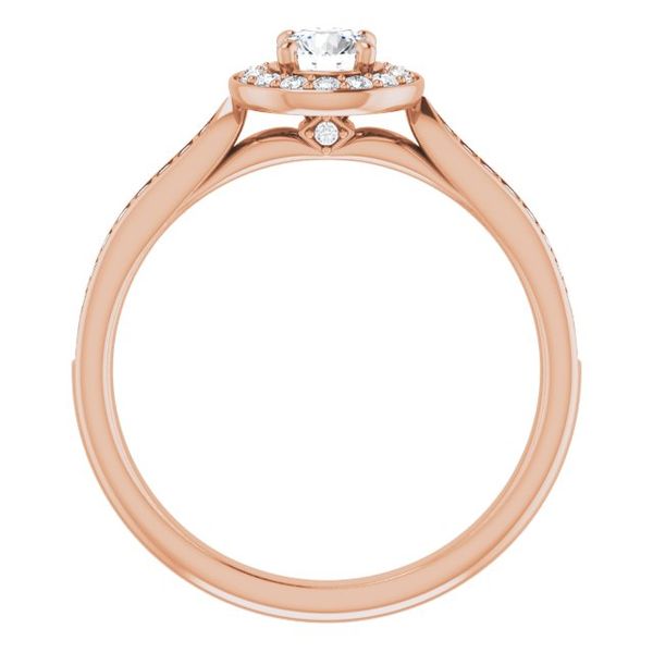 Halo-Style Engagement Ring Image 2 Peran & Scannell Jewelers Houston, TX