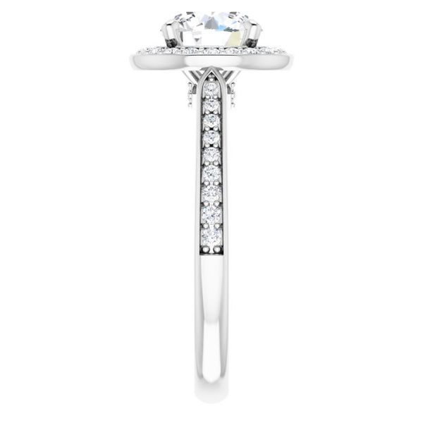 Halo-Style Engagement Ring Image 4 Peran & Scannell Jewelers Houston, TX