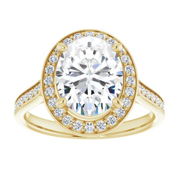Halo-Style Engagement Ring Image 3 Peran & Scannell Jewelers Houston, TX