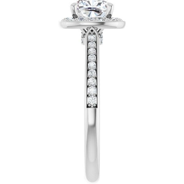 Halo-Style Engagement Ring Image 4 Vulcan's Forge LLC Kansas City, MO