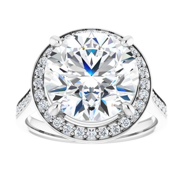 Halo-Style Engagement Ring Image 3 Perry's Emporium Wilmington, NC