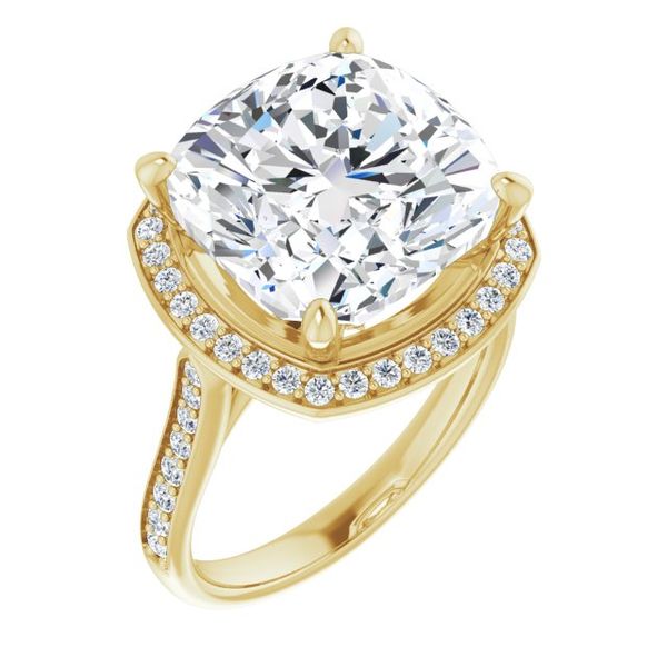Halo-Style Engagement Ring Stuart Benjamin & Co. Jewelry Designs San Diego, CA