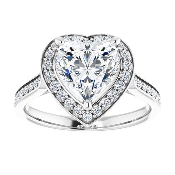 Halo-Style Engagement Ring Image 3 Stuart Benjamin & Co. Jewelry Designs San Diego, CA