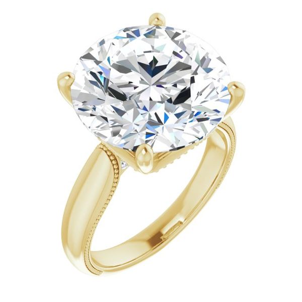 4-Prong Solitaire Engagement Ring with Accent Javeri Jewelers Inc Frisco, TX