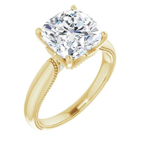 4-Prong Solitaire Engagement Ring with Accent House of Silva Wooster, OH