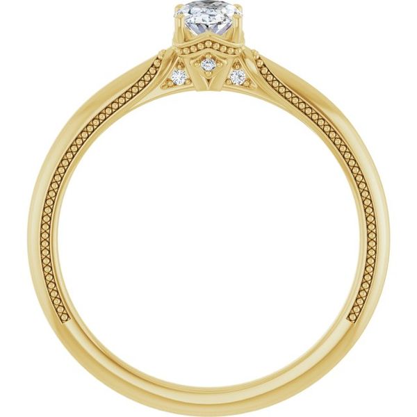 4-Prong Solitaire Engagement Ring with Accent Image 2 Jayson Jewelers Cape Girardeau, MO
