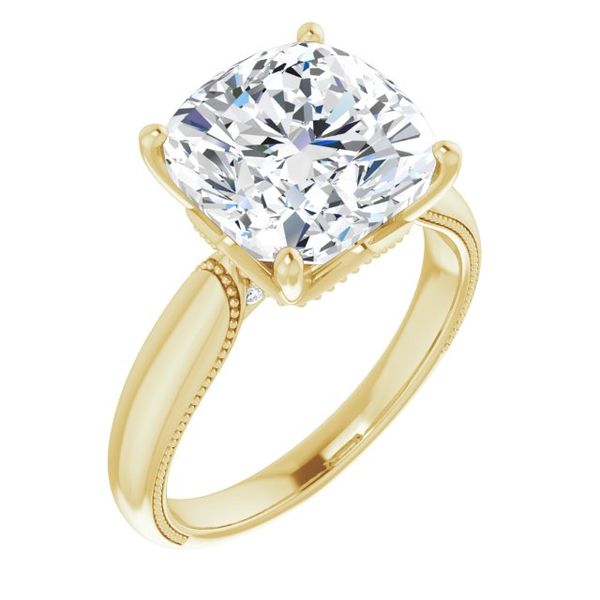 4-Prong Solitaire Engagement Ring with Accent Greenfield Jewelers Pittsburgh, PA
