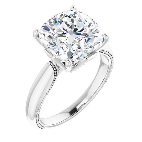 4-Prong Solitaire Engagement Ring with Accent Reiniger Jewelers Swansea, IL