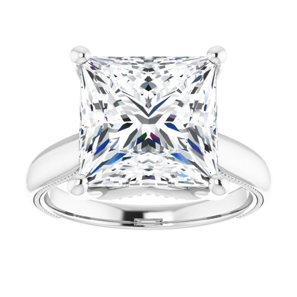 4-Prong Solitaire Engagement Ring with Accent Image 3 Minor Jewelry Inc. Nashville, TN