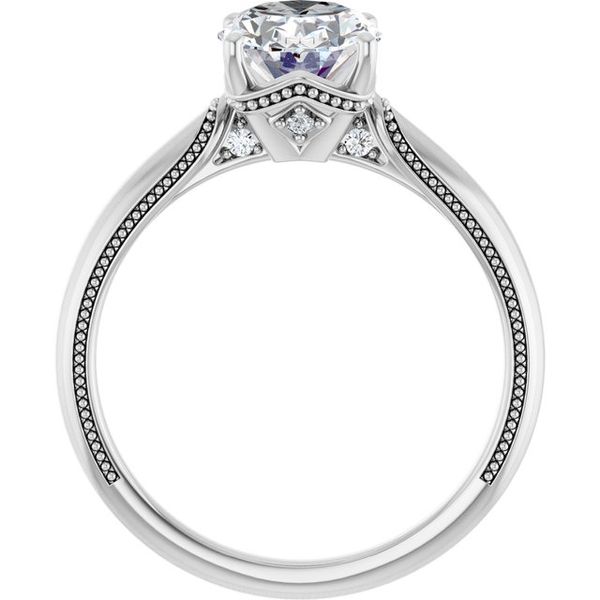 4-Prong Solitaire Engagement Ring with Accent Image 2 Greenfield Jewelers Pittsburgh, PA