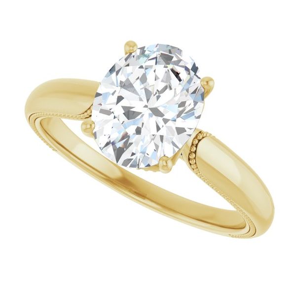 4-Prong Solitaire Engagement Ring with Accent Image 5 Greenfield Jewelers Pittsburgh, PA