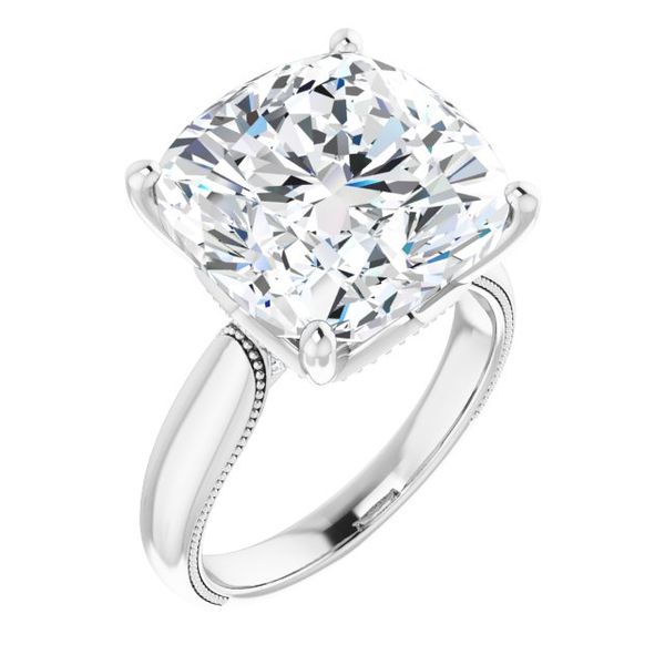 4-Prong Solitaire Engagement Ring with Accent James Douglas Jewelers LLC Monroeville, PA