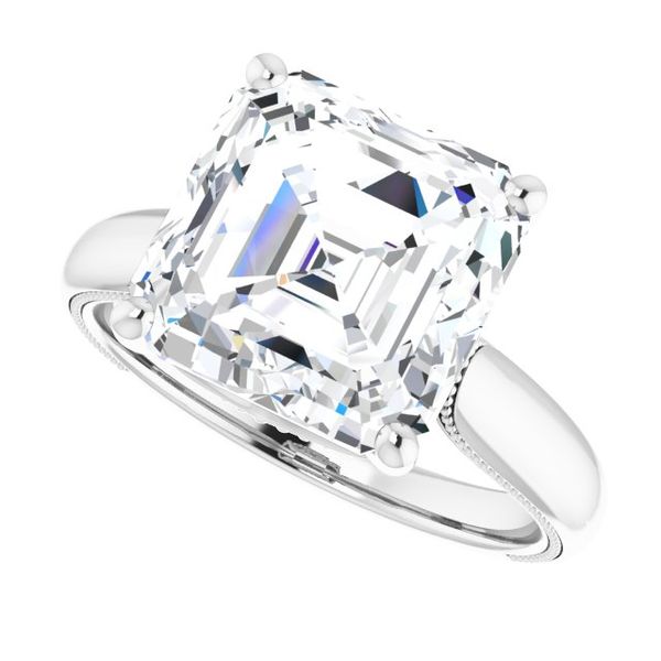 4-Prong Solitaire Engagement Ring with Accent Image 5 Jayson Jewelers Cape Girardeau, MO