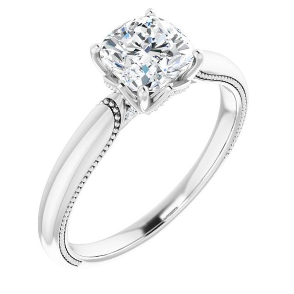 4-Prong Solitaire Engagement Ring with Accent Swede's Jewelers East Windsor, CT