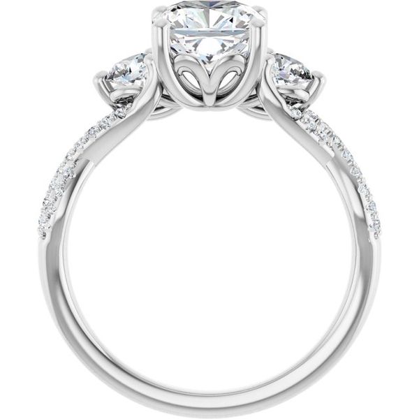Three-Stone Engagement Ring Image 2 Stuart Benjamin & Co. Jewelry Designs San Diego, CA