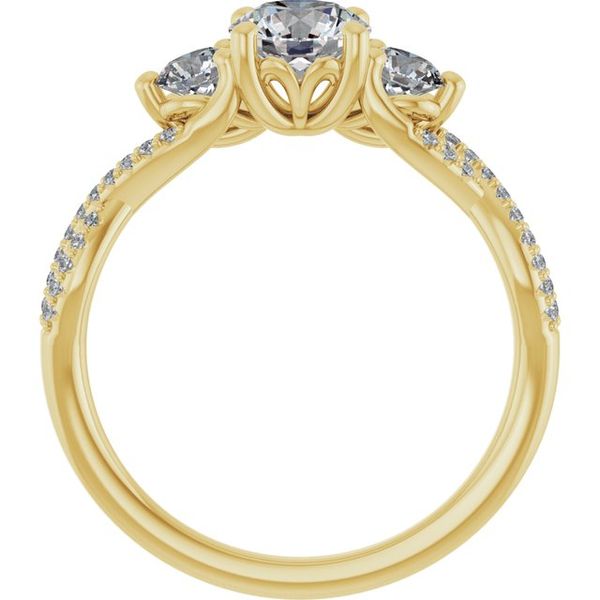 Three-Stone Engagement Ring Image 2 H. Brandt Jewelers Natick, MA
