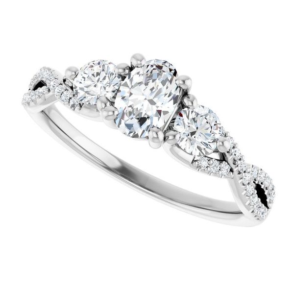 Three-Stone Engagement Ring Image 5 Natale Jewelers Sewell, NJ