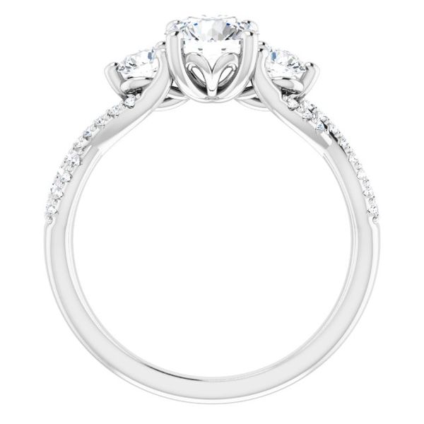 Three-Stone Engagement Ring Image 2 Jewel Smiths Oklahoma City, OK