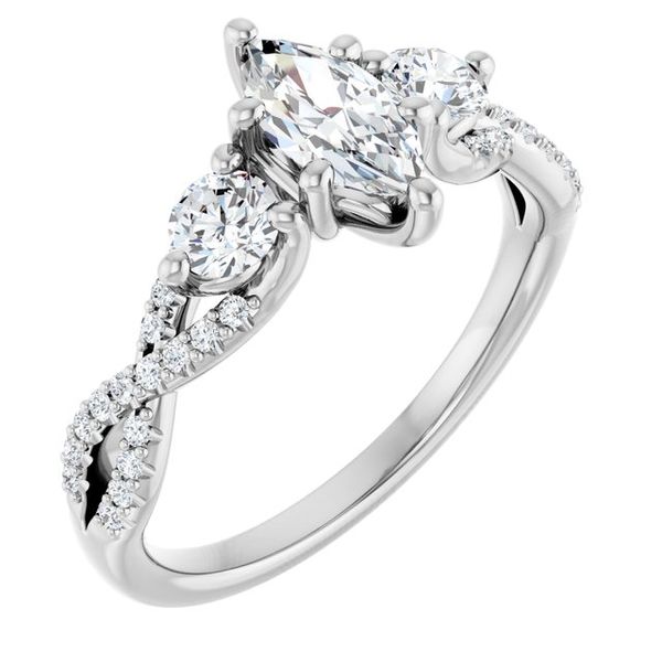 Three-Stone Engagement Ring The Jewelry Source El Segundo, CA
