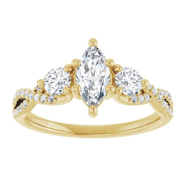 Three-Stone Engagement Ring Image 3 Jayson Jewelers Cape Girardeau, MO