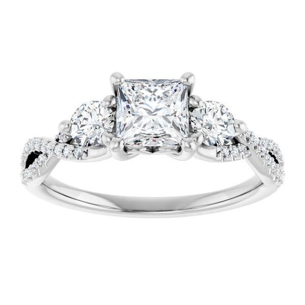 Three-Stone Engagement Ring Image 3 Jewel Smiths Oklahoma City, OK