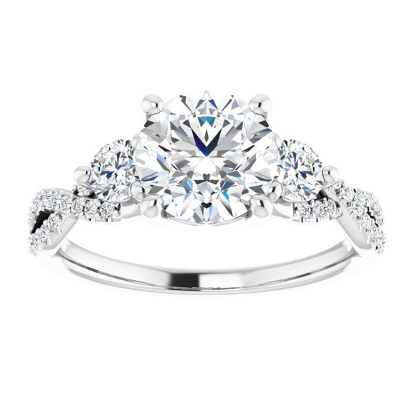 Three-Stone Engagement Ring Image 3 Von's Jewelry, Inc. Lima, OH