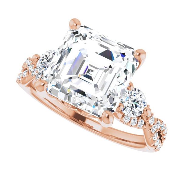 Three-Stone Engagement Ring Image 5 Von's Jewelry, Inc. Lima, OH