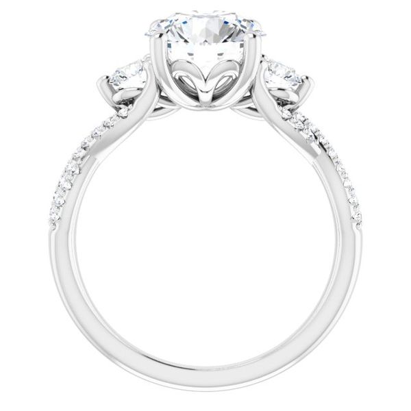 Three-Stone Engagement Ring Image 2 LeeBrant Jewelry & Watch Co Sandy Springs, GA