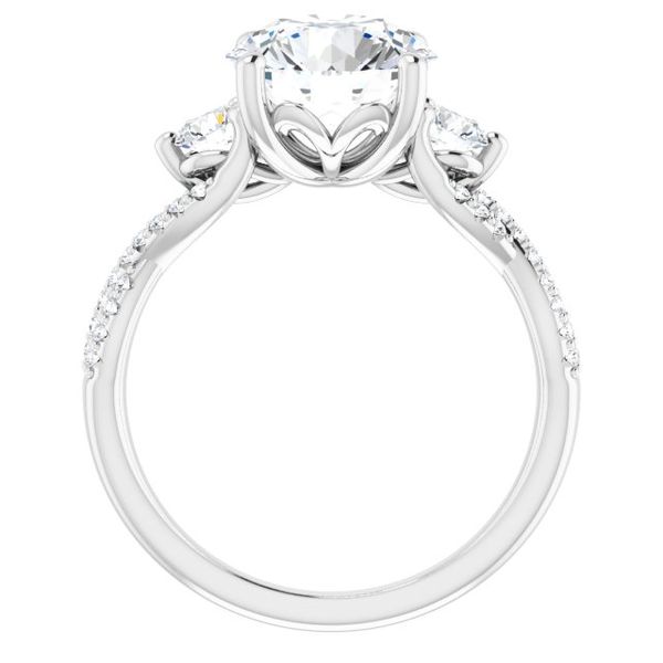 Three-Stone Engagement Ring Image 2 Stuart Benjamin & Co. Jewelry Designs San Diego, CA