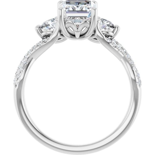 Three-Stone Engagement Ring Image 2 The Jewelry Source El Segundo, CA