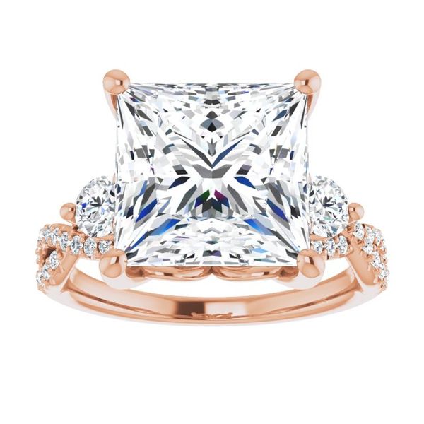 Three-Stone Engagement Ring Image 3 Maharaja's Fine Jewelry & Gift Panama City, FL