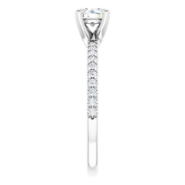 French-Set Engagement Ring Image 4 Maharaja's Fine Jewelry & Gift Panama City, FL